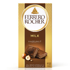 Ferrero Rocher Milk Hazelnut Chocolate Bar-90g