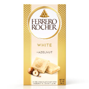 Ferrero Rocher White Hazelnut Chocolate Bar-90g
