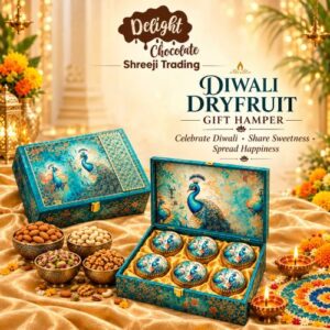 Dry Fruit MDF Box Hamper Peocock – 6 Jar